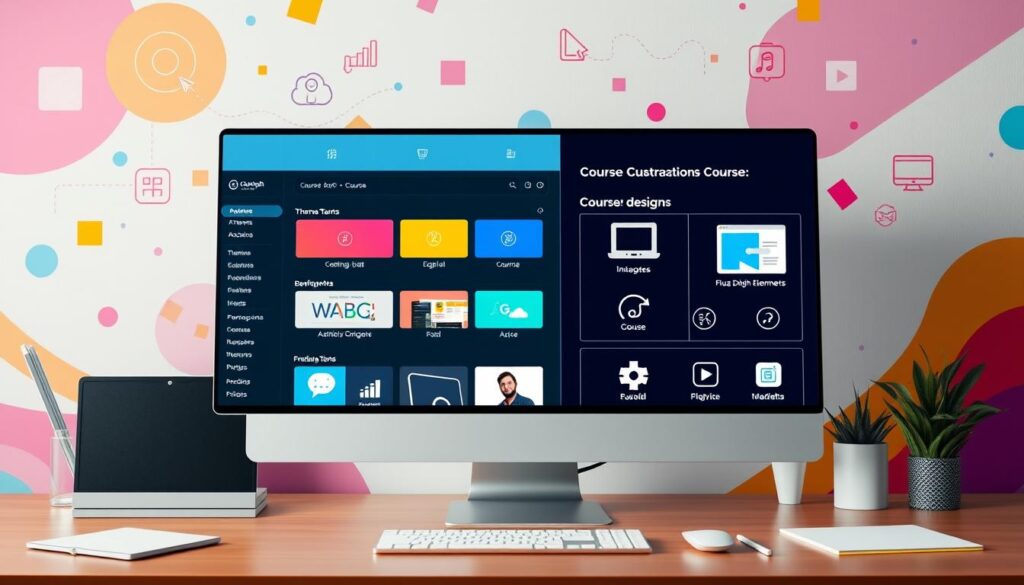 Course creation platform customization options