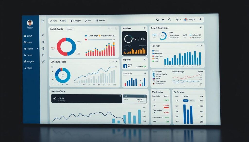 Social Media Management Software Dashboard