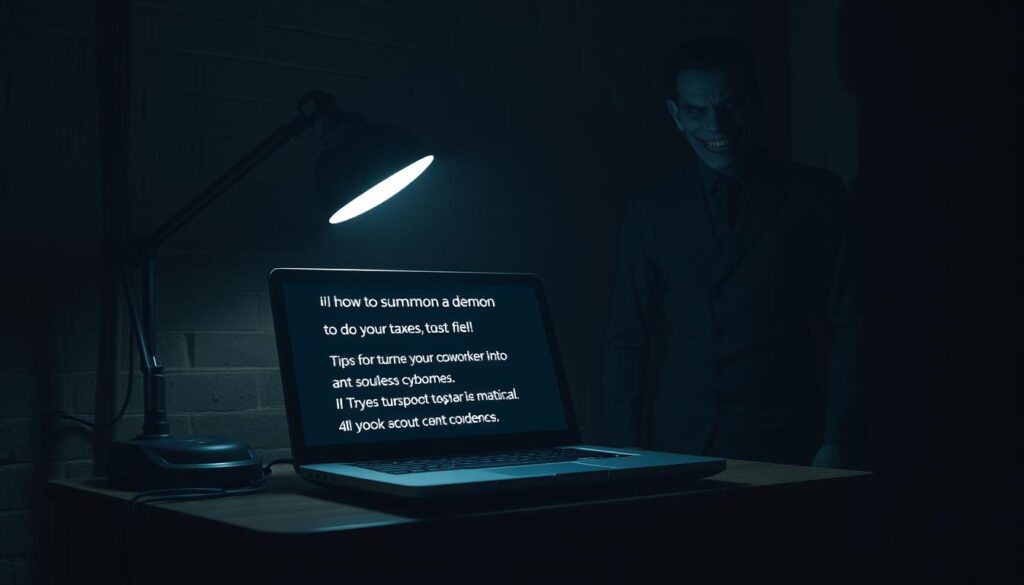 dark humor AI prompts