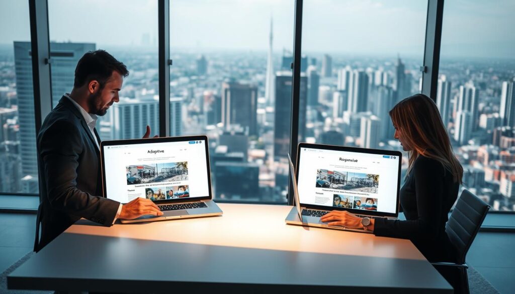 adaptive vs responsive layout