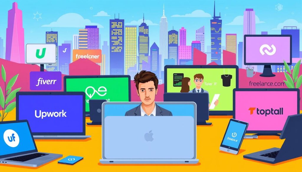 freelance platforms via sites like