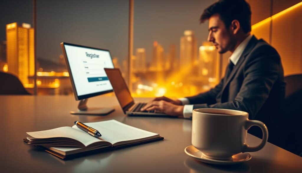 register online business