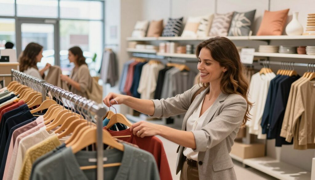 shopping clothes items