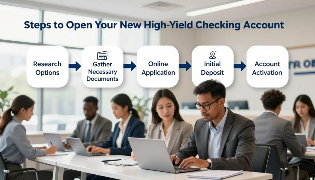 steps to open high-yield checking account